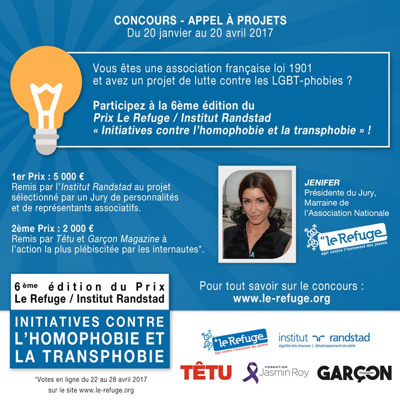 comsolidarite's tweet photo. 🏆 Initiatives contre l’#homophobie et la #transphobie : participez au concours @lerefuge avant le 20 avril https://t.co/iCWOJFoGPU https://t.co/v7JMP8ByRb