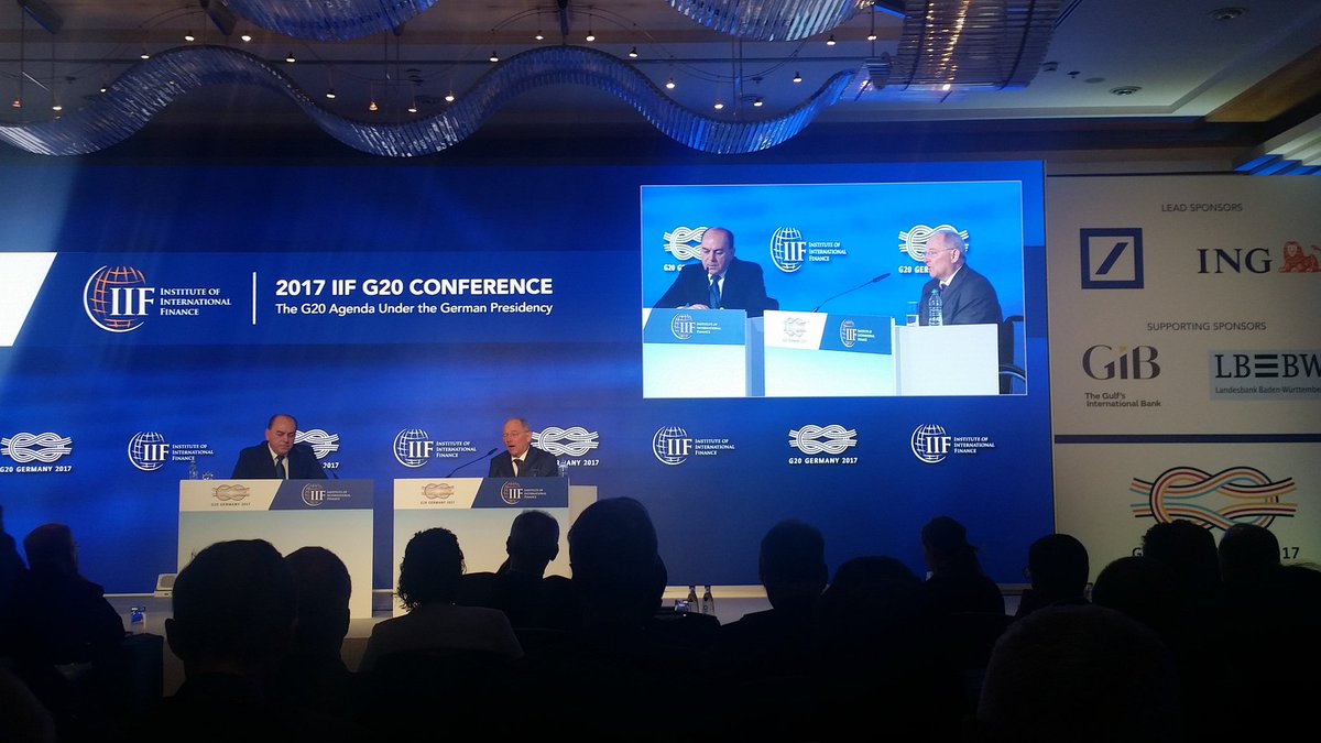 Minister Schäuble quotes US Sec of State Byrnes (1946) "We have learned we live in one world from which we cannot isolate" #IIFfrankfurt