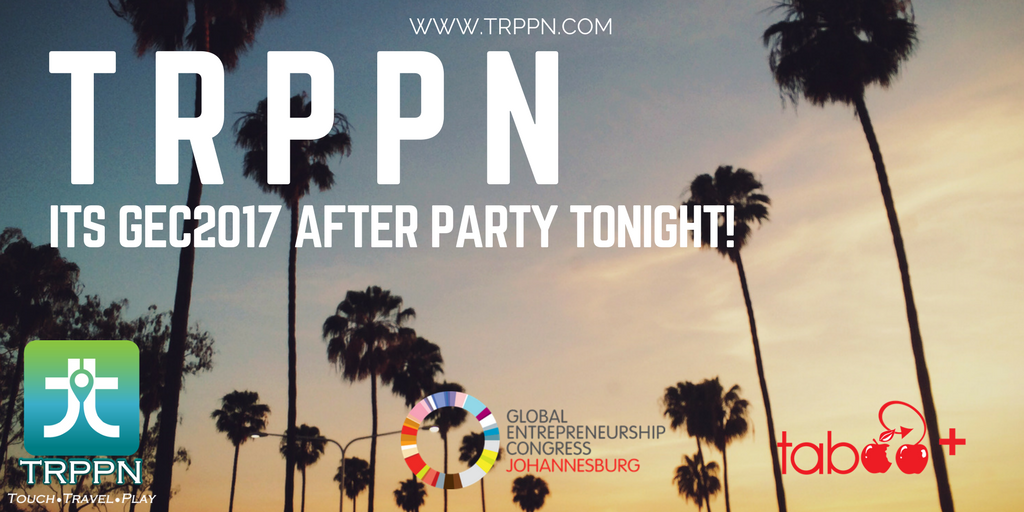 TrppnApp's tweet photo. #GEC2017 #AfterParty is tonight at #Taboo in Sandton. Keep #TRPPN https://t.co/wcsm4Mo3Eq