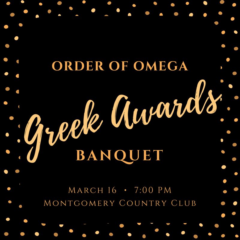 Greek Weekend officially starts tonight w/ Greek Awards! We will recognize Greeks w/ a 3.5 - 4.0 GPA; plus many other outstanding awards!