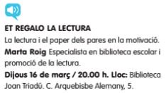 #FactorQ2017 <a href="/pec_vic/">Vicky Pech</a> Et Regalo la lectura. Dijous 16 de març / 20:00h