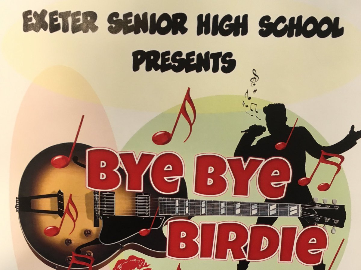 ExeterTwpSHS's tweet photo. Can't wait for Bye Bye Birdie tonight, Friday and Saturday at 7pm! #breakaleg https://t.co/cokABvzkE0