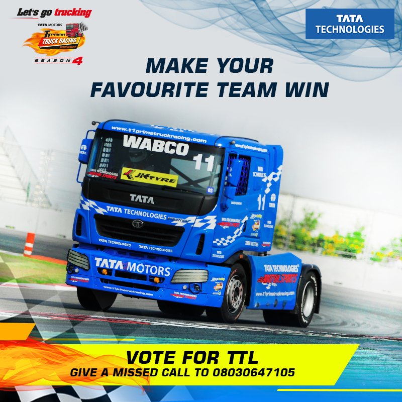 T1PrimaRacing's tweet photo. If you're a hardcore supporter of #TeamTTL,show your support by voting! Give missed call on 080 30647105 to vote #T1PrimaRacing https://t.co/54sgUcfZd5