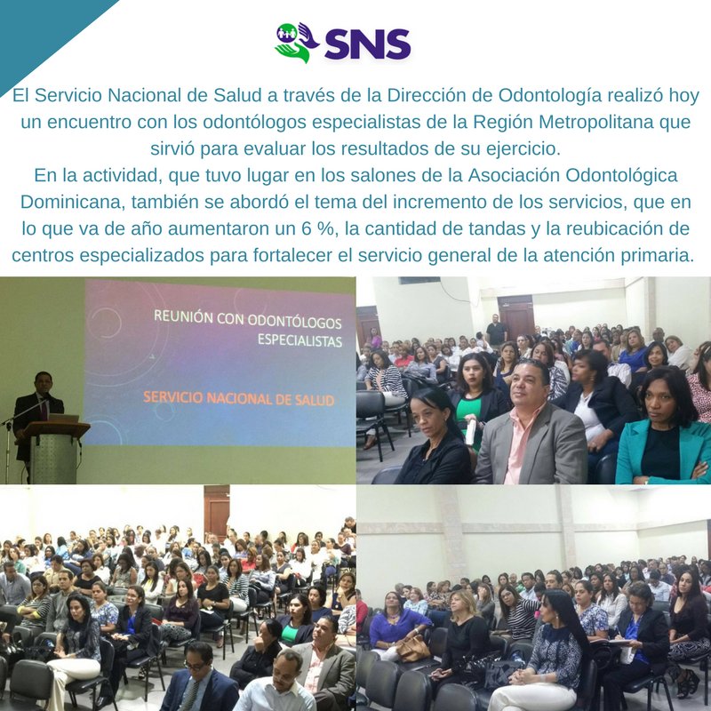 SNSRDO's tweet photo. El #SNS a través de la Dirección de .@SPSaludBucal realiza encuentro con odontólogos especialistas de la Región Metropolitana. https://t.co/FuU2PM1v8p