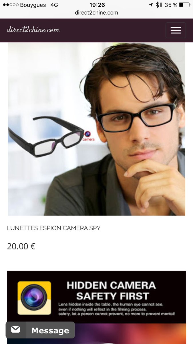 direct2chine's tweet image. Film incognito grâce aux lunettes espions 20 euros seulement sur direct2chine.com