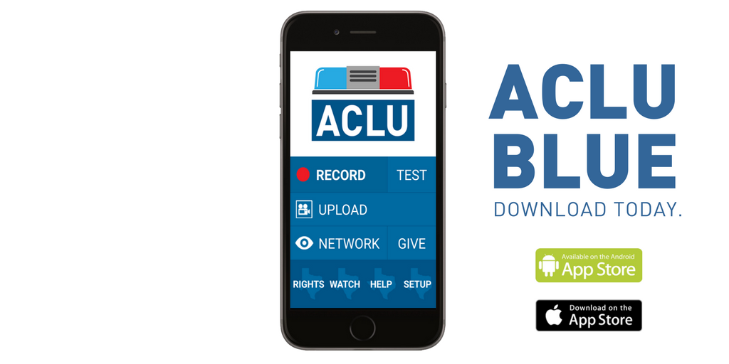 ACLUTx's tweet photo. You have the right to film police in Texas. Download #ACLUBlue today. https://t.co/RDaLrJyM7w https://t.co/WSOK7xlLTt