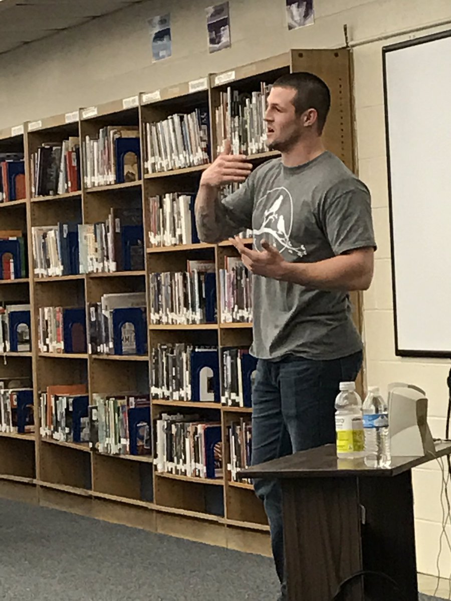 FCPepClub's tweet photo. @VoicesOfHopeLex Hey, Alex Elswick... Flyer Nation thinks "you're an ok guy"!! Thanks for speaking to us today! #HopeDealer @FranklinCoHS https://t.co/oD2YSvl3Jg