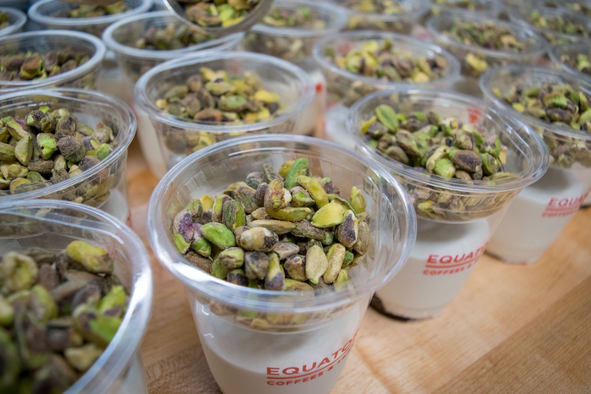 Our cherry pistachio &amp; blueberry granola parfaits are made in-house w/ <a href="/StrausOrganic/">StrausFamilyCreamery</a> yogurt! Also available vegan w/ <a href="/CrunchCultureCo/">Crunch Culture</a>!