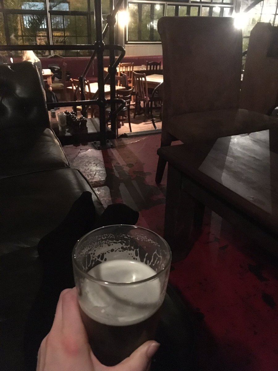 AlyChromy's tweet photo. Yes I've got a head cold. But this is show #9 in one week. Beer and laying on a comfy couch pre-show is called for. #theatrelife https://t.co/IqyrOJ9036