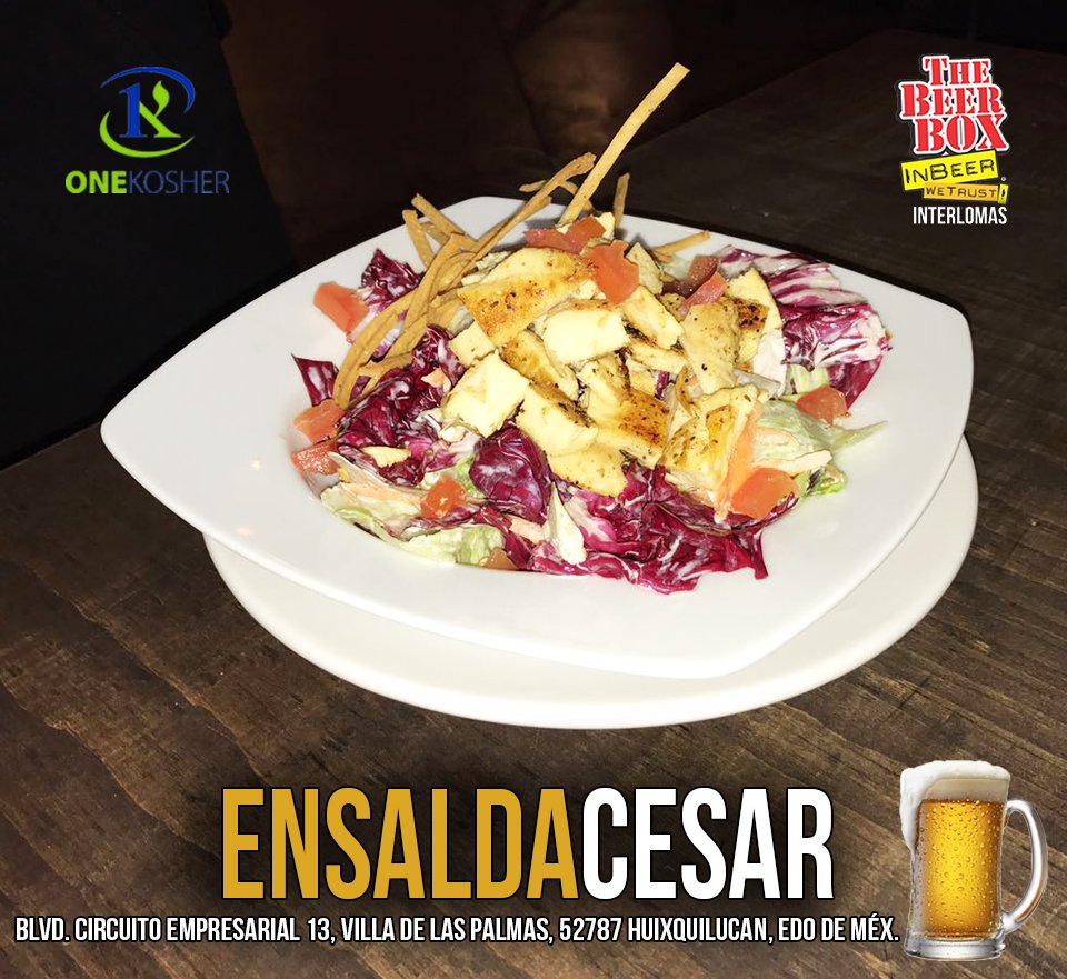 InterlomasTBB's tweet photo. ¿Quieres comer algo ligero? Te presentamos nuestra ensalada Cesar 

#thebeerboxinterlomas restaurante bar-kosher 🍺 https://t.co/slUJLNRvDe
