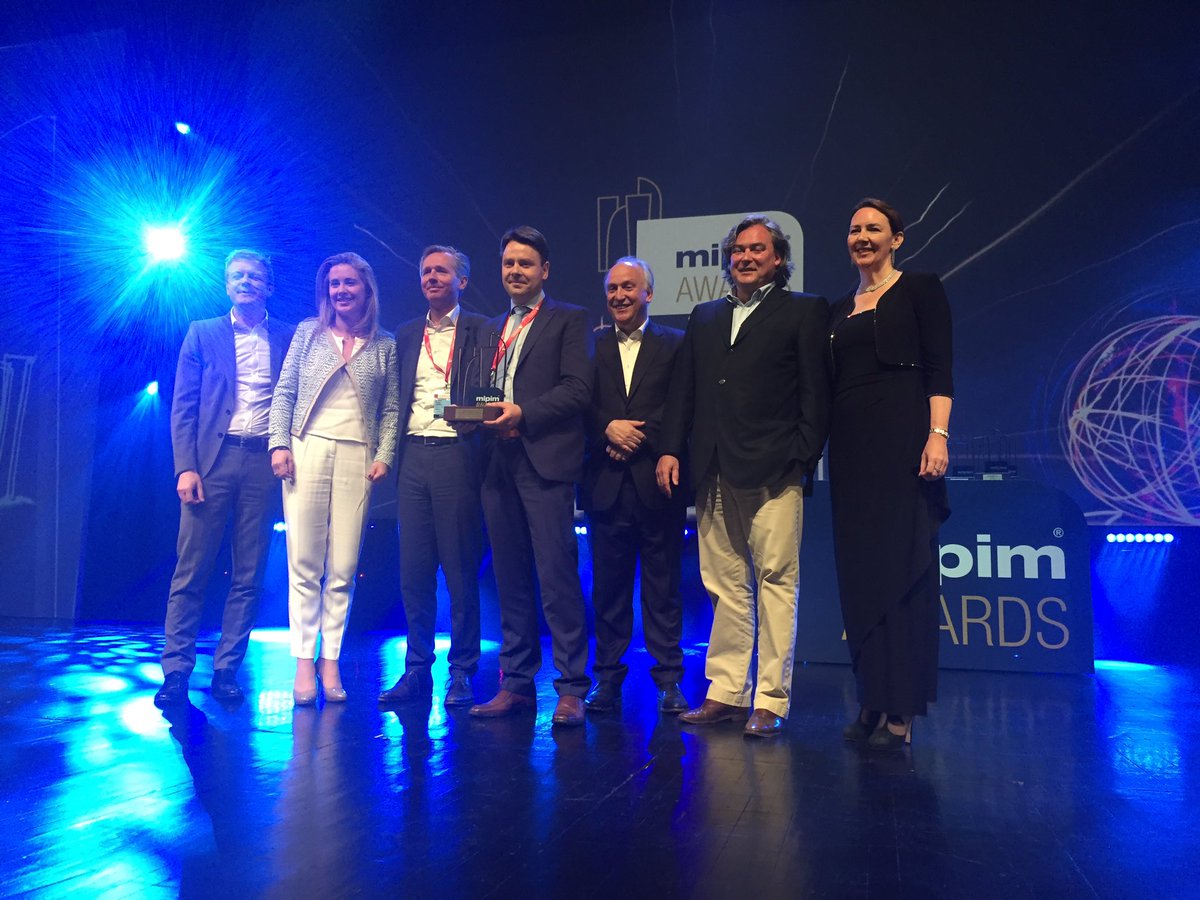 MIPIMWorld's tweet photo. Congrats! 🍾 Best Urban Regeneration Project: be-MINE of Belgium. @jasperseyers #MIPIM Awards 2017 https://t.co/3UZRdH6JLY