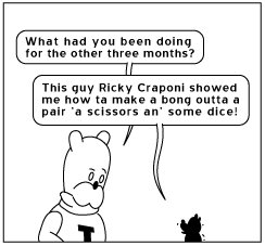 Todd has come back from heaven completely addicted to horrible drugs.