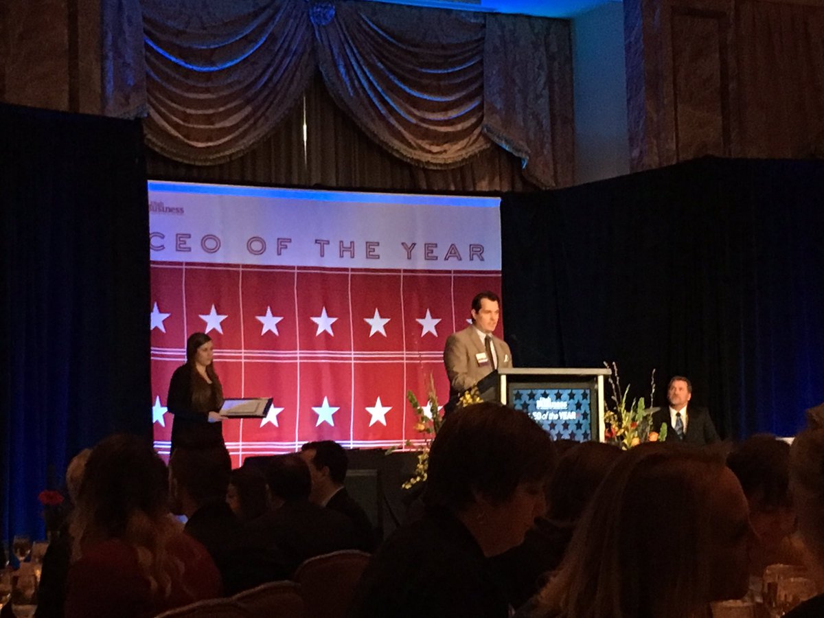 UtahBusiness's tweet photo. Congrats to @vchecketts of @DellEMC! (Jason Pierce accepting on his behalf. 😀) #UtahCEO https://t.co/Y1ezBgyu3f
