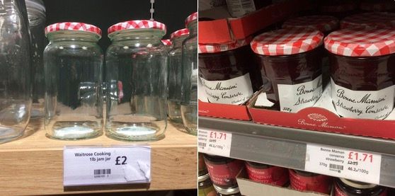 countrylivinguk's tweet image. The reason Waitrose is selling empty jam jars for more than full ones has baffled many buff.ly/2nqT8zR