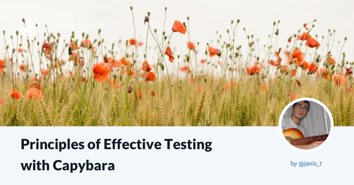 CodeShip's tweet image. &quot;The world of integration testing is overwhelmed with complexity&quot; via @janis_t bit.ly/2mpDfYE