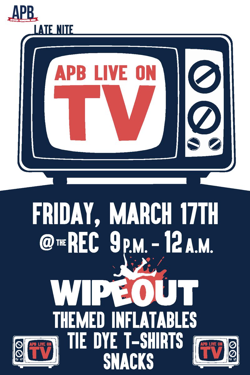 APBatUSI's tweet image. TOMORROW APB Live on TV! Be there to get your socks WIPED off!