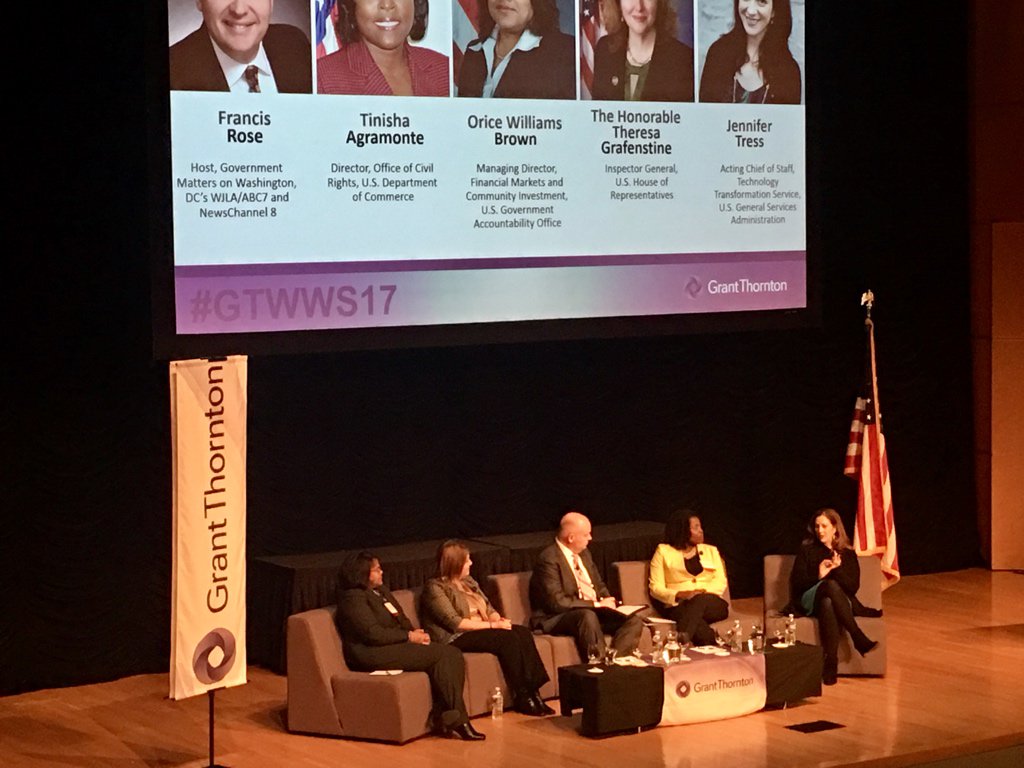 Huge thank you to @jdtress, <a href="/TinishaAgramon2/">Tinisha Agramonte</a>, Orice Brown (<a href="/USGAO/">U.S. GAO</a>), <a href="/TGrafenstine/">TGrafenstine</a> &amp; <a href="/FRoseDC/">Francis Rose</a> for sharing your full selves at #GTWWS17