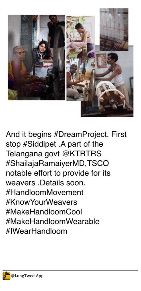 UrsVamsiShekar's tweet photo. #ISupportHandloom #ISupportSamantha #ISupportWeavers #HandloomMovement #KnowYourWeavers https://t.co/WHY5VGXgdT