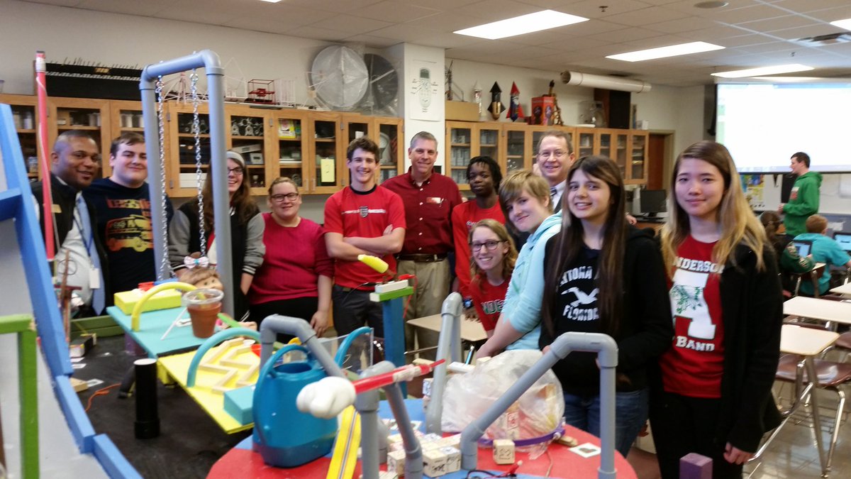 acscsupt's tweet photo. Mr. Schroyer, CEO of St. V, is with AHS' RG winning team. Without St. V's support we would not be able to compete nationally. #acscFIRST https://t.co/EJq4y8comJ