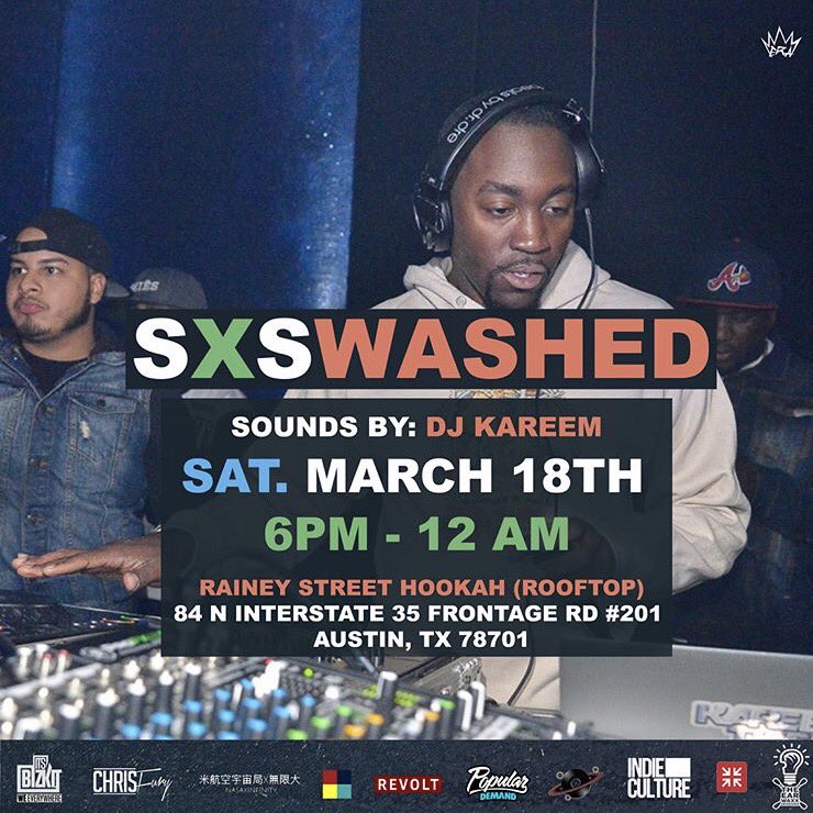 KareemTheDj's tweet photo. #WashedUpReemo headed to Austin TX. For #SXSW2017 on the set at #SXSWASHED ! Shout to @chrisfury1 & @itsbizkit https://t.co/Sgb3oB9TBt