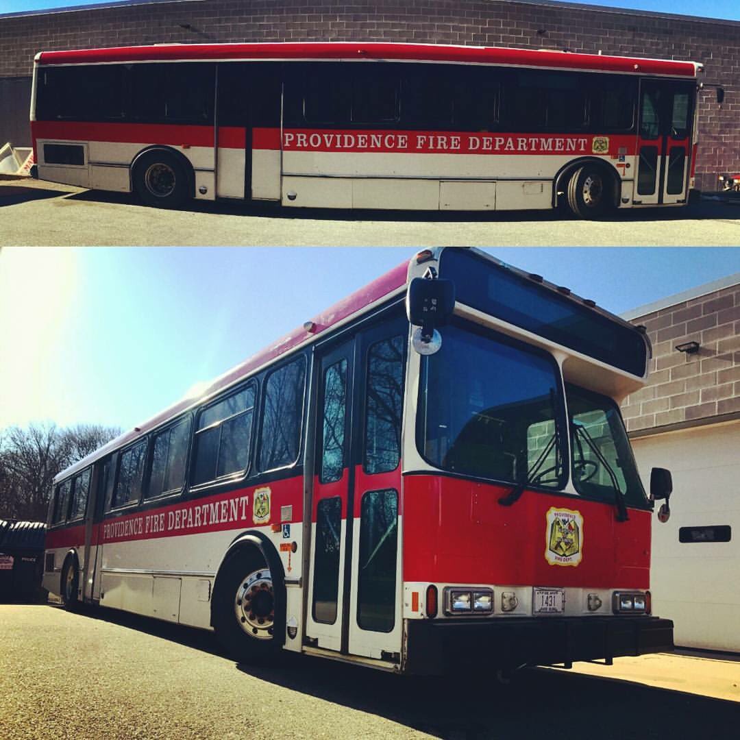 Our "new to us" bus for the Division of Training. Thanks to RIPTA and our D.O.T. staff for acquiring it and <a href="/BORIgraphix/">BORI graphix</a> for the lettering.