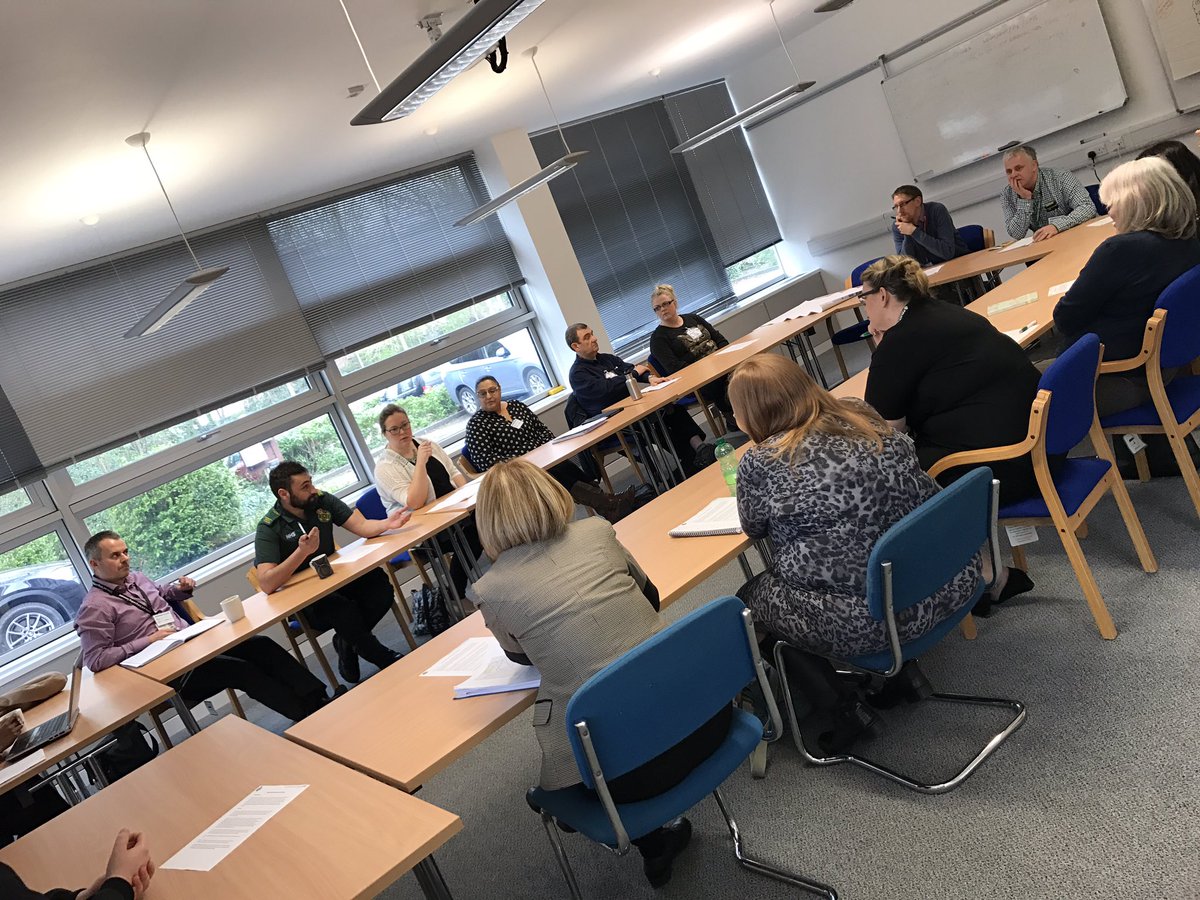 EastEnglandAmb's tweet photo. The room has broken into four smaller groups to discuss specific #mentalhealth issues in workshop scenarios #MHED https://t.co/W9yKDMuRor