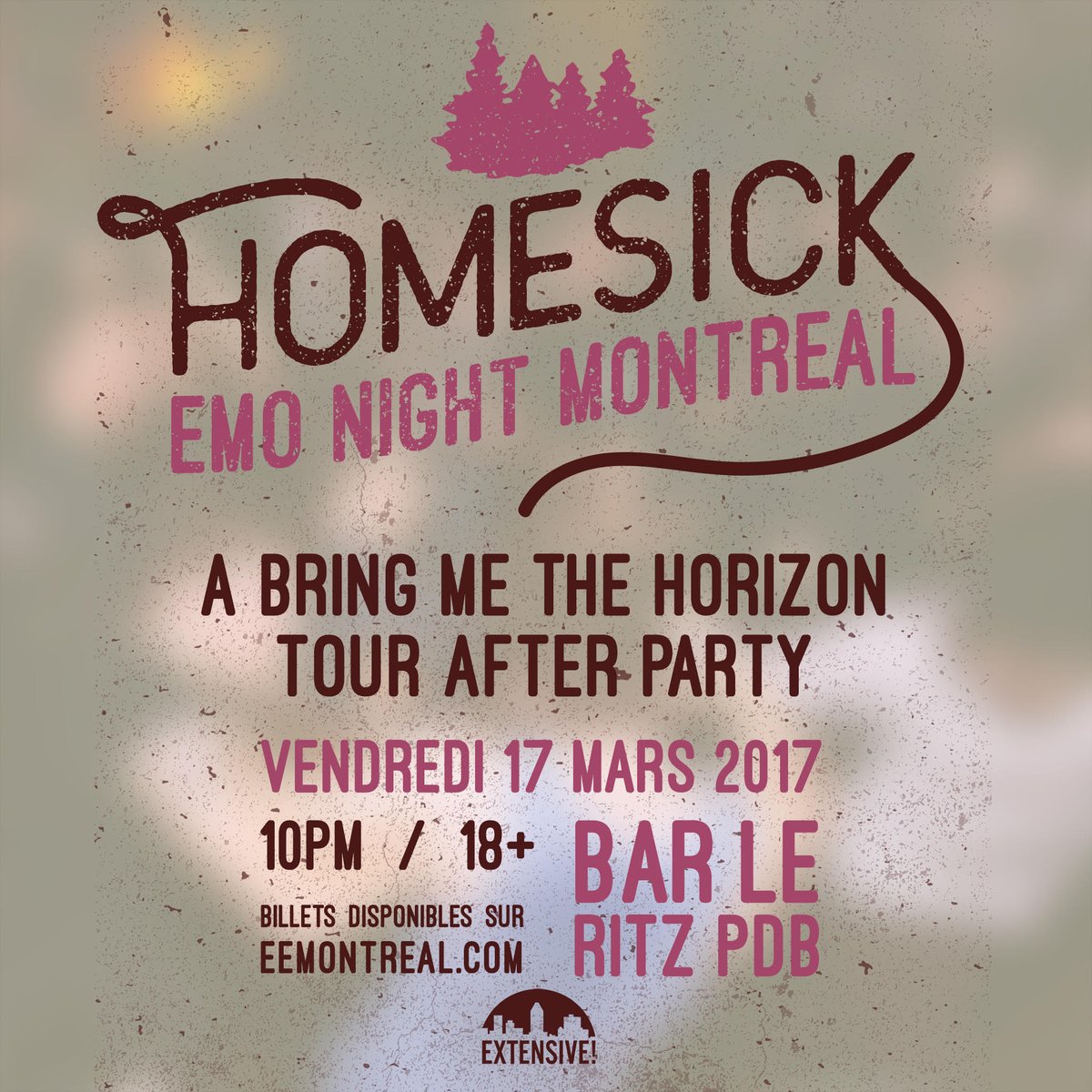 EXTENSIVE ENTERPRISE (@extensivemtl) on Twitter photo Don't forget to attend the American Nightmare tour afterparty this Friday at <a href="/barleritzpdb/">Bar Le Ritz P.D.B.</a>!
TICKETS: tickets-ca.ticketfly.com/event/homesick… Don't forget to attend the American Nightmare tour afterparty this Friday at <a href="/barleritzpdb/">Bar Le Ritz P.D.B.</a>!
TICKETS: tickets-ca.ticketfly.com/event/homesick…