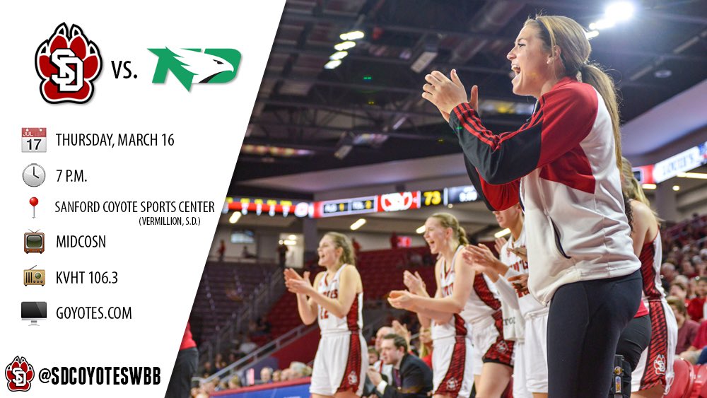 SDCoyotesWBB's tweet photo. It's GAME DAY Yotes! Get your tickets online now &amp; be there tonight! #GoYotes

🎟 https://t.co/8xu1MDr2yD https://t.co/rT8qVseC2b
