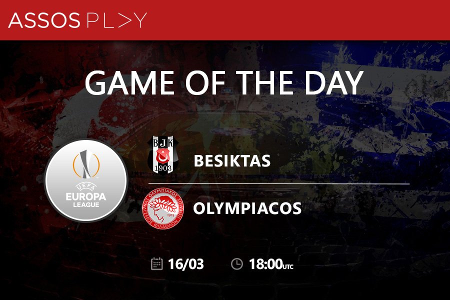 Assosplay's tweet photo. 🏆 #EuropaLeague
⚽ #Besiktas vs #Olympiakos
📅 Thursday, 16th of March
🔝 Tip: Over 2.5 goals at 1.73
🎯 https://t.co/HG6waILNvI https://t.co/CPJVjiWdrs