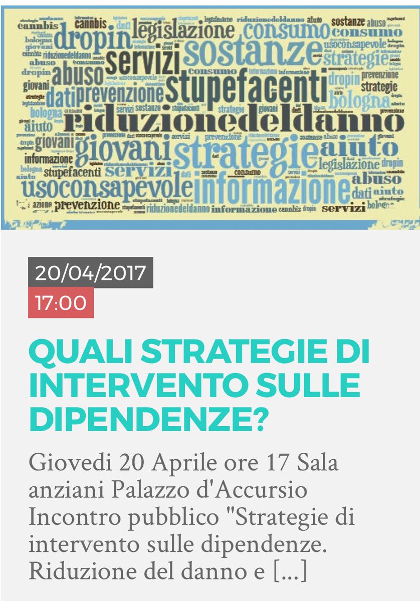 AdaTalarico's tweet photo. Quali strategie di intervento sulle dipendenze?20.4 @coalizione_bo su riduzione del danno,senza ipocrisie @gmdepieri https://t.co/5BJb39f9uJ https://t.co/tbhFjqBIm4