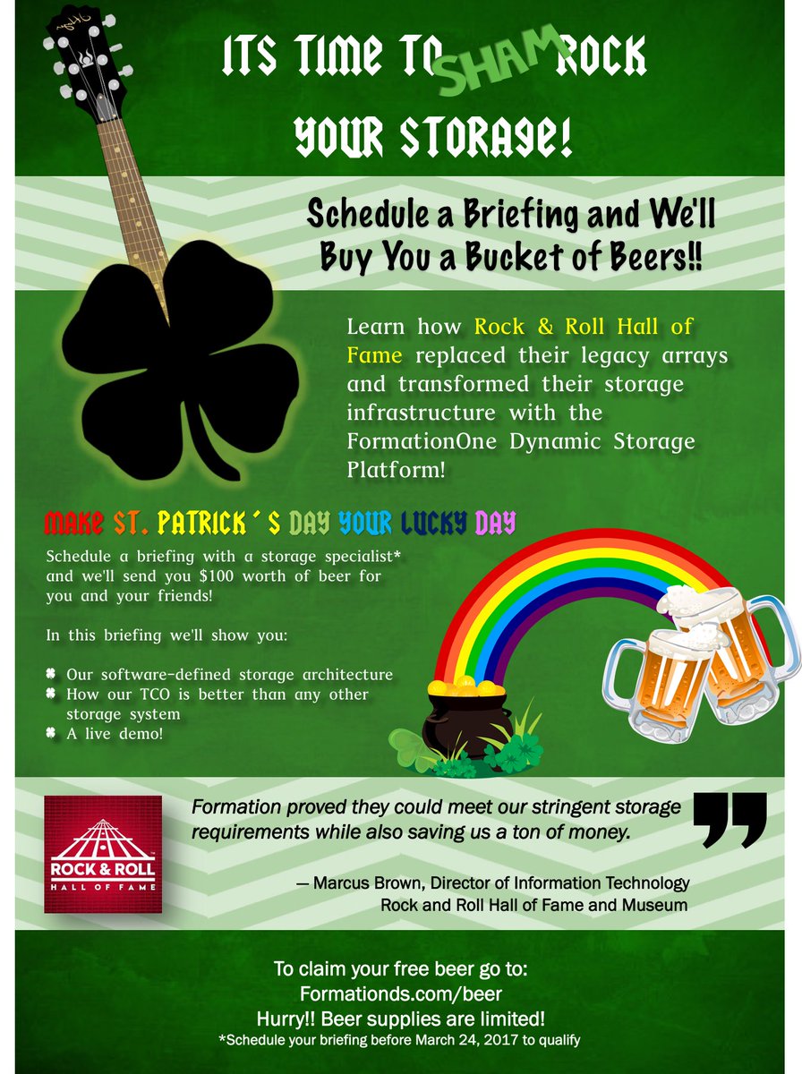 <a href="/formationds/">Formation Data</a> wants to send you beer just in time for StPaddys Day.  hubs.ly/H06Jqc00