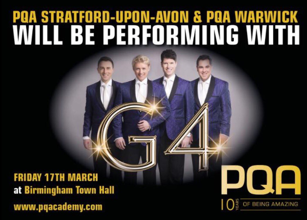 PQAWarwick's tweet photo. @ITVCentral rehearsals @ 5pm &amp; performance @ 7.30pm Friday 17th March @G4Official https://t.co/IdLQgmU7Tn