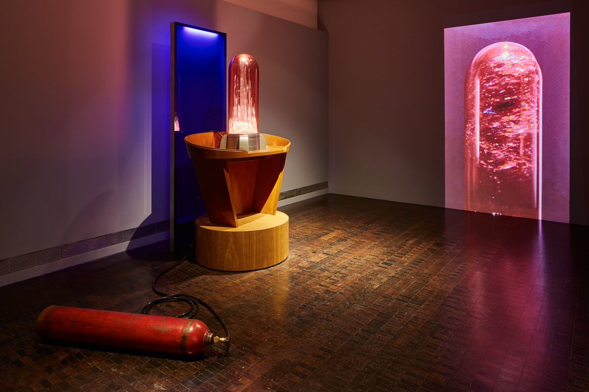 Jewseum's tweet photo. What's that eerie glow emanating from the #GenerationCJM galleries? Artist #MikeKelley's "Kandor 17," a depiction of #Superman’s birthplace. https://t.co/dxhckPyfKx