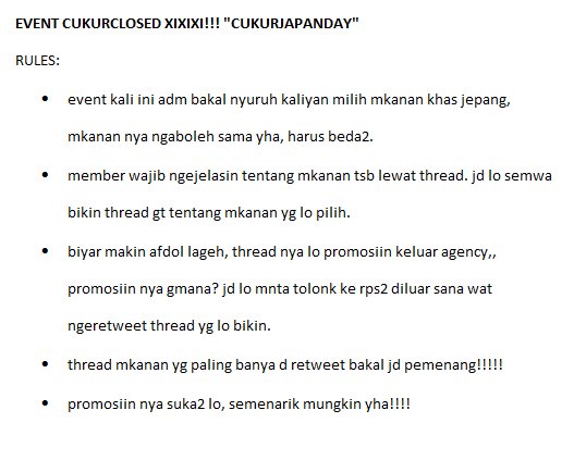 cukurclosed's tweet photo. EVENT CUKURCLOSED 

TAG CLOSED AGENCY https://t.co/Xwxfd9VmuY