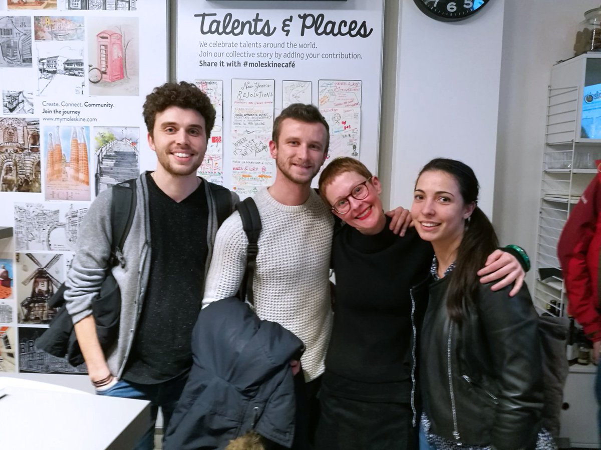 SharelockDatavz's tweet photo. That time when we met @giorgialupi at the #moleskine bar... and we were so happy! #data #humanism #ciaone https://t.co/1UcXhNteLA