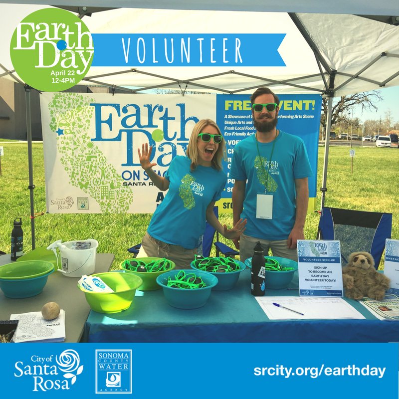 SantaRosaWater's tweet photo. Volunteer! #SantaRosaWater is looking volunteers to lend a hand at our Earth Day OnStage Festival on April 22nd. https://t.co/2mJiAT2I9D. https://t.co/61nJiMxVBw