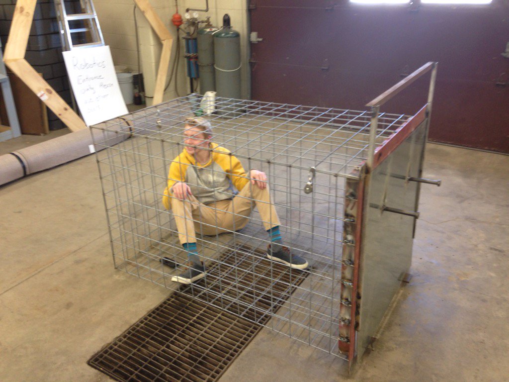DelanoMN_PLTW's tweet image. Apparently coyote traps are good at catching students also! #solutiontoproblem @DHS_tigers @PLTWorg @dmstigers