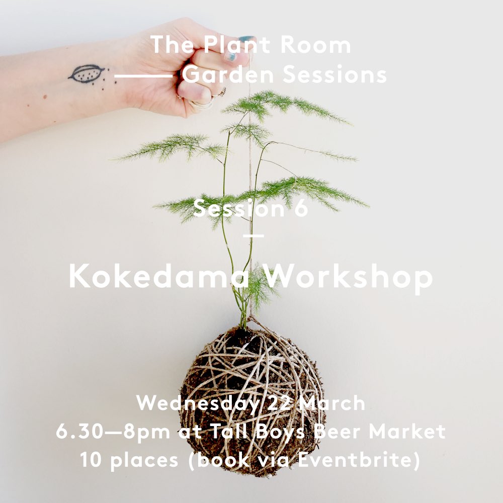Our next #GardenSessions is a #Kokedama (moss ball garden) workshop. For more info and tickets visit eventbrite.co.uk/e/the-plant-ro…