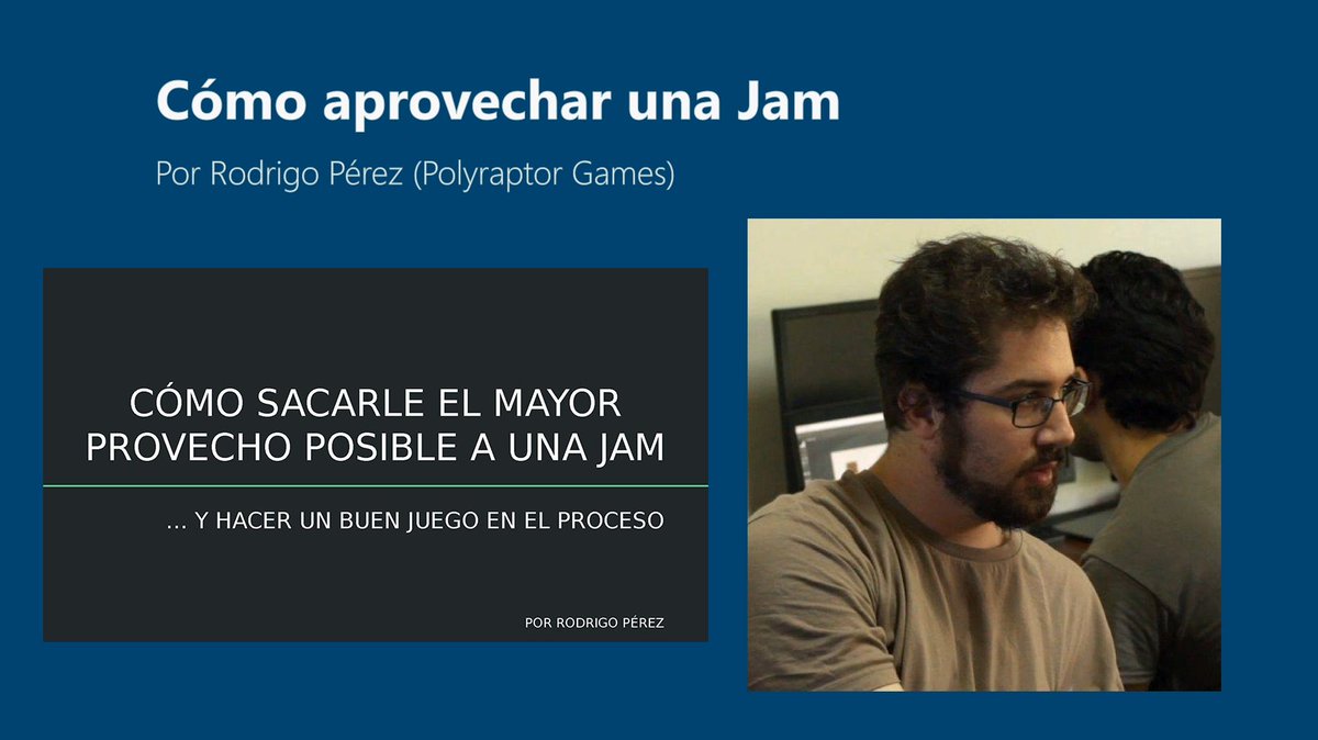 GameDevMeetUY's tweet photo. Cómo aprovechar una Jam. Por Rodrigo Pérez (@freakrho) de @PolyraptorGames:
https://t.co/dnERf9BtUM #GamedevMeetupUY #2 #gamejam #gamedev https://t.co/Tiy2g2hiLF
