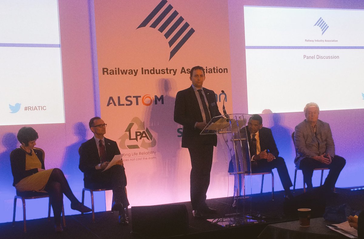 railindustry's tweet photo. The final panel Q&amp;A of #riatic - tweet your questions to Delphine Merlot, David Waboso, Jeremy Hotchkiss &amp; Alan James https://t.co/p8KvKiNJyF