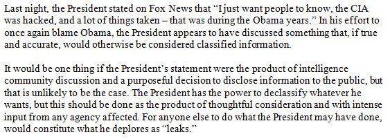 Adam Schiff (@senadamschiff) on Twitter photo .<a href="/POTUS/">President Donald J. Trump</a> appears to have discussed something that, if true & accurate, would be classified. Had it been anyone else he would call it a "leak" .<a href="/POTUS/">President Donald J. Trump</a> appears to have discussed something that, if true & accurate, would be classified. Had it been anyone else he would call it a "leak"