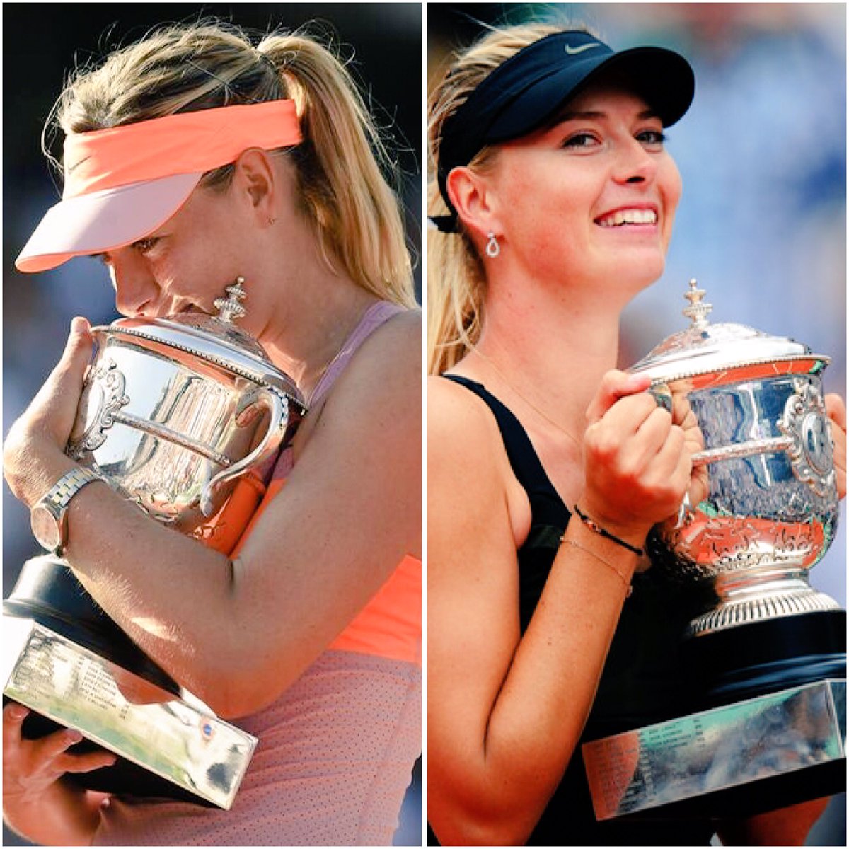 IwishCat's tweet photo. @MariaSharapova the trophy now is exhibited in China,hope your name will be added on the trophy again #Claypova #41days #RG #LetMariaPlay 🏆 https://t.co/uUS31Gx8xm
