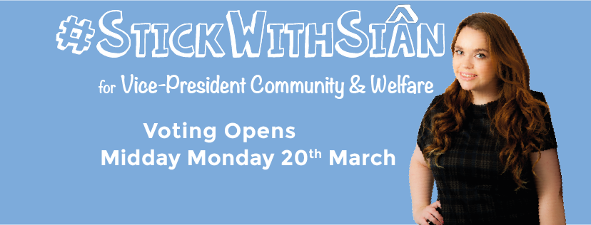sianieay's tweet photo. #StickWithSian for your Students' Union Vice-President Community & Welfare 2017-18 https://t.co/uXtWQIIhCK