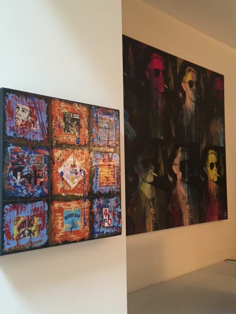 .<a href="/ReloadGallery/">Reload Gallery</a> <a href="/benallenart/">Ben Allen</a> <a href="/colinbrown_art/">Colin Brown</a> #Bowie and #HuskaDu paintings are now on the wall (rather than leaning against it)! :)