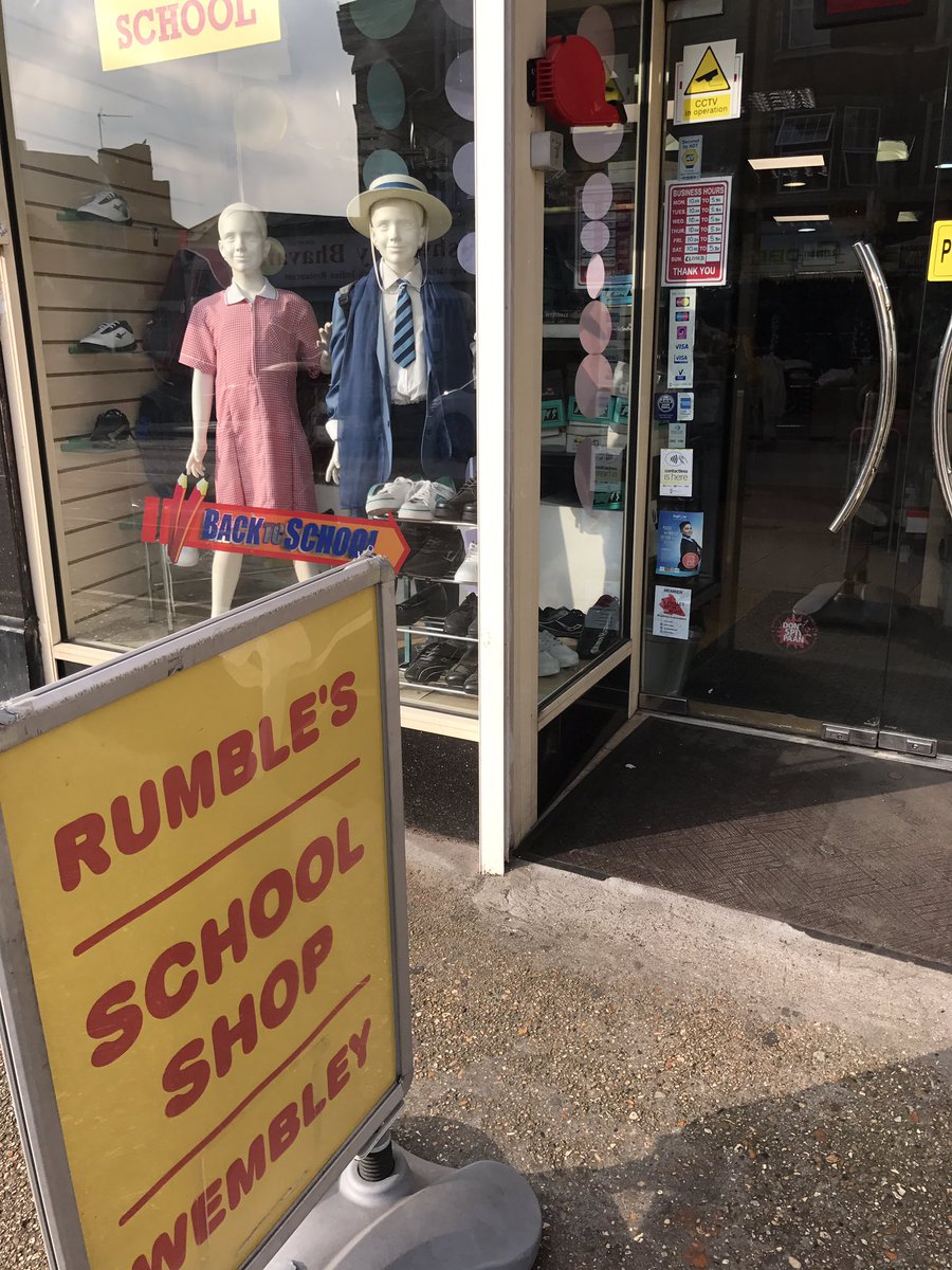 Rumbles school shop in Wembley supporting the Wembley High Road Business Association <a href="/bablasjewellers/">bablas</a> <a href="/WoodysOfWembley/">Woodys of Wembley</a> @CllrButt