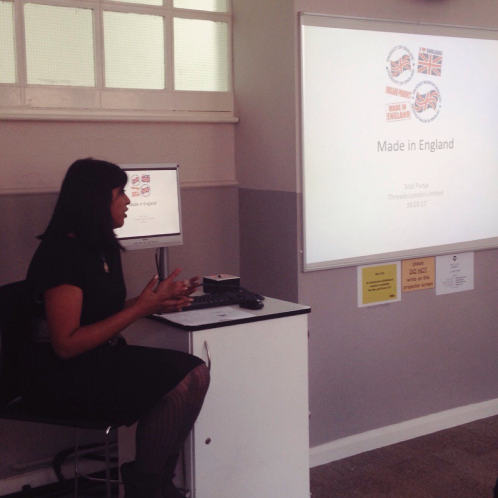 #FashionP1: Sital Punja <a href="/ThreadsLondon/">Threads London</a> on bringing #Sustainability into #Fashion #MadeinEngland