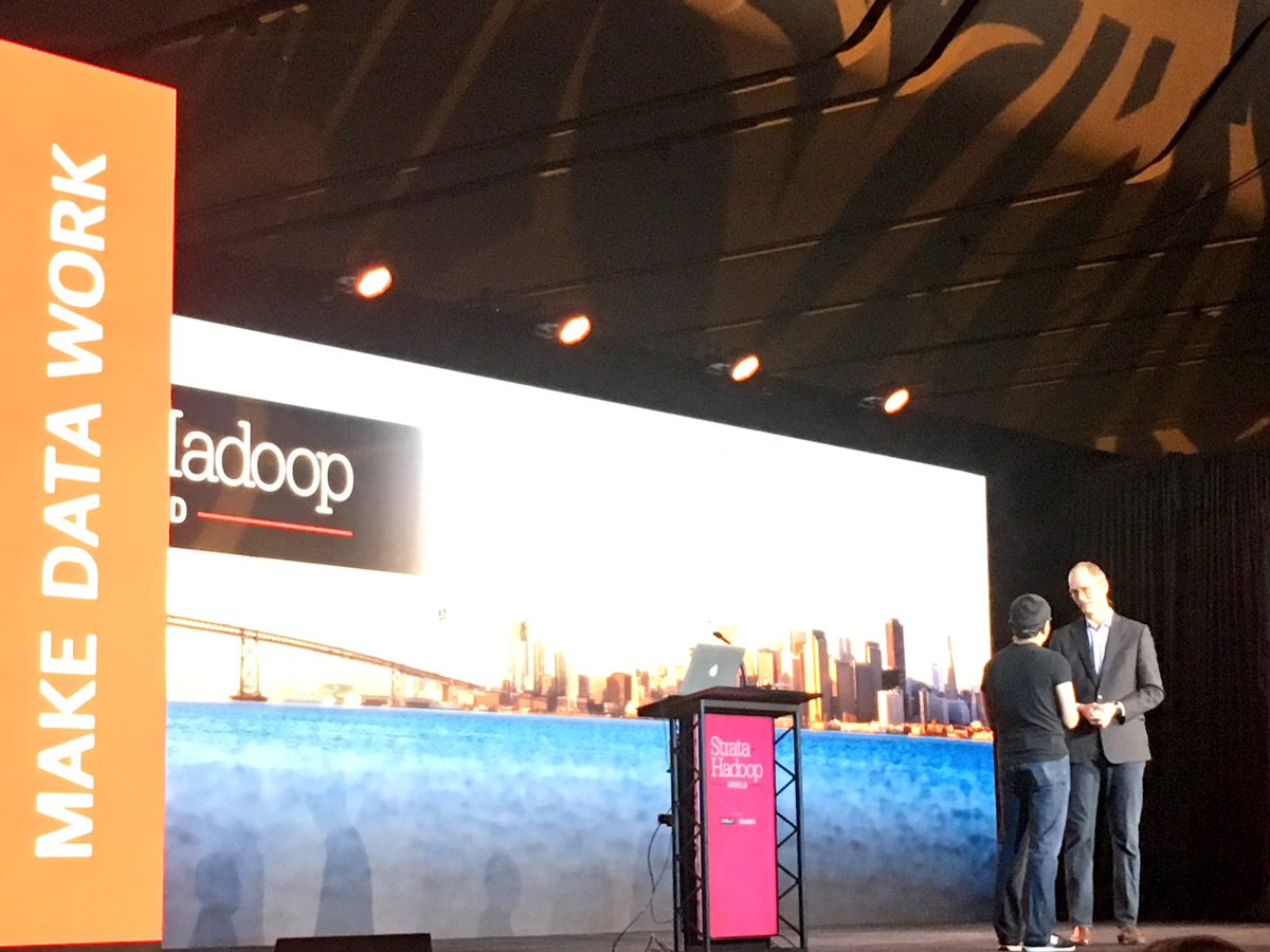 cloudera's tweet photo. Doug @Cutting & @bigdata announce the rebranding to Strata Data Conference starting in London. #StrataHadoop https://t.co/ayWK9iRK8s