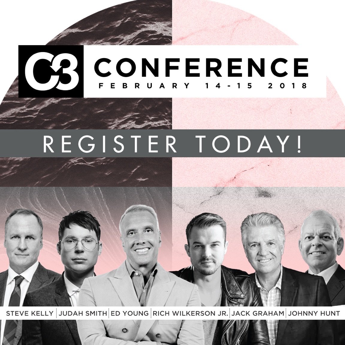 c3global's tweet photo. Get ready for #C3Conf 2018! Hosted by @EdYoung w/ special guests @judahsmith, @jackngraham, @richwilkersonjr, @stevekelly02, &amp; @johnnymhunt! https://t.co/c5C15jXps4