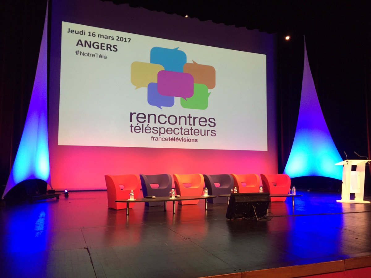 À @Angers avec @DelphineErnotte @n_darrigrand @CarolineGot_F2 & @JoeyStarr pour discuter dès 18h de #NotreTélé ! lesrencontrestelespectateurs.com/agoras/lagora-…