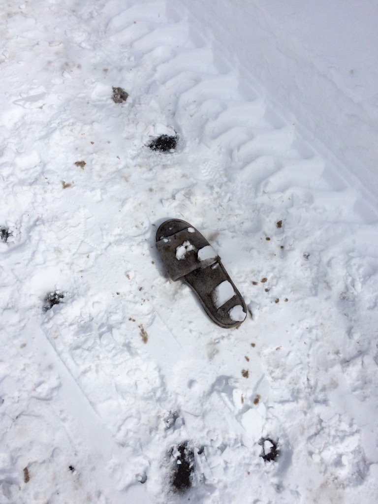 Be careful,   #btv. The sidewalks are slippery.